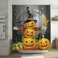 thumbnail image 1 of Rideau de Douche HD Imperméable Sans Perçage Rideau de Séparation de Salle de Bain Imprimé d'Halloween, 1 of 7