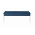 thumbnail image 5 of ACME Marah Bench in Teal & Clear Acrylic, 5 of 5