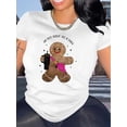 thumbnail image 2 of Women's Trendy Letter Print Casual T-Shirt - Comfy Crew Neck, Short Sleeve, Stretchy Polyester Blend, Machine Washable - Perfect for All Seasons, 2 of 8