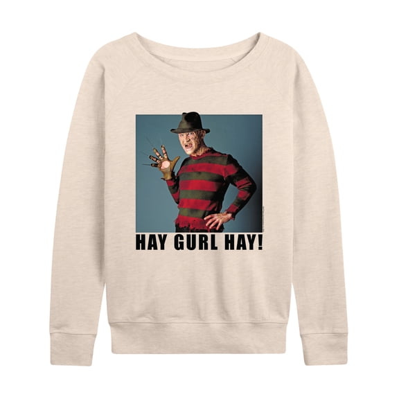 Nightmare on Elm Street - Hay Gurl Hay - Women's Lightweight French Terry Long Sleeve Shirt
