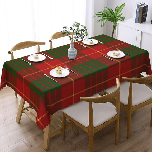 Rectangle Table Cloth, Clan Cameron Tartan Resistant Washable Tablecloth Decorative Table Cover for Dining, Indoor and Outdoor