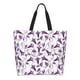 thumbnail image 1 of Disketp Violets Flowers Bolsa Tote Estampada para Mujer, Bolso de Hombro y de Mano para Compras y Viajes, 1 of 8