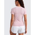 thumbnail image 2 of Remera CRZ YOGA sin costuras de manga corta rosa talla XS, 2 of 5