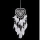 thumbnail image 1 of Atrapasueños con forma de corazón, estilo bohemio, luz LED hecha a mano, decoración romántica para colgar en la pared (blanco, con luces) Ormromra LKX-1422-3, 1 of 9
