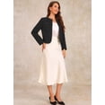 thumbnail image 4 of DARING DIVA Long Sleeve Casual Tweed Blazer Business Jacket L Black, 4 of 6
