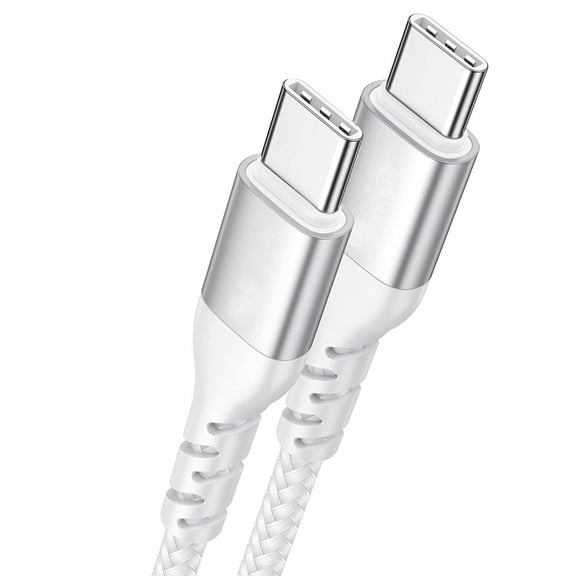 6ft Long USB-C Cable for Galaxy S21 FE 5G - Fast Charge Power Cord (Type-C to Type-C) Wire Sync Braided Compatible With Samsung Galaxy S21 FE 5G