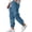 Blue -BR22, variant on Dwellite Men Casual Linen Jogger Pants Relaxed Fit Trousers Elastic Waist Drawstring Sweatpants with Pockets Camel 2XL