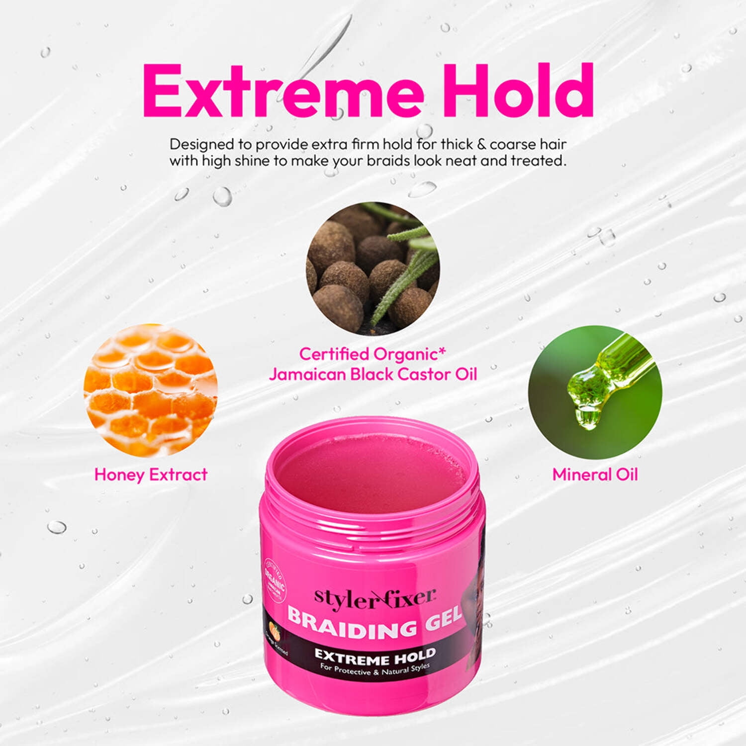 Red by Kiss Braiding Gel Extreme Hold Styler Fixer for Box Braids