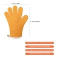 thumbnail image 2 of 1X Silicone Oven Mitt,Silicone Gloves Kitchen Household Anti-Scalding Heat Insulation Gloves High Temperature Resistant Thick Baking Microwave Oven Gloves Yellow, 2 of 3
