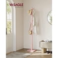 thumbnail image 2 of Perchero VASAGLE de madera maciza con 8 ganchos y 3 alturas, color rosa, 2 of 6