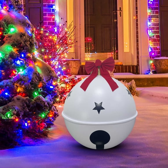 Wooowa Nœuds de Noël Gonflables avec Accents de Boules, Décor Festif Soufflé à l'Air pour la Maison et les Présentations Extérieures des Fêtes