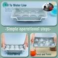 thumbnail image 3 of Large Ice Cube Molds, Big Round Whiskey Ice Cube Trays for Freezer, Easy to Fill & Release, Whiskey Bourbon Cocktail(2.5In*8 Balls- Blue/2 Pack), 3 of 7