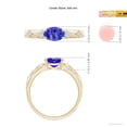 thumbnail image 4 of ANGARA Natural 1.25 ct Tanzanite Vintage Style Ring with Diamond Accents in 14K Yellow Gold for Women (Size-8x6mm) | December Birthstone, Anniversary, Jewelry Gift for Women | Natural Tanzanite Ring, 4 of 8