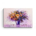thumbnail image 3 of Startonight Canvas Wall Art Abstract - Yellow Flowers in Purple Vase Painting - Large Artwork Print for Living Room 32" x 48", 3 of 6