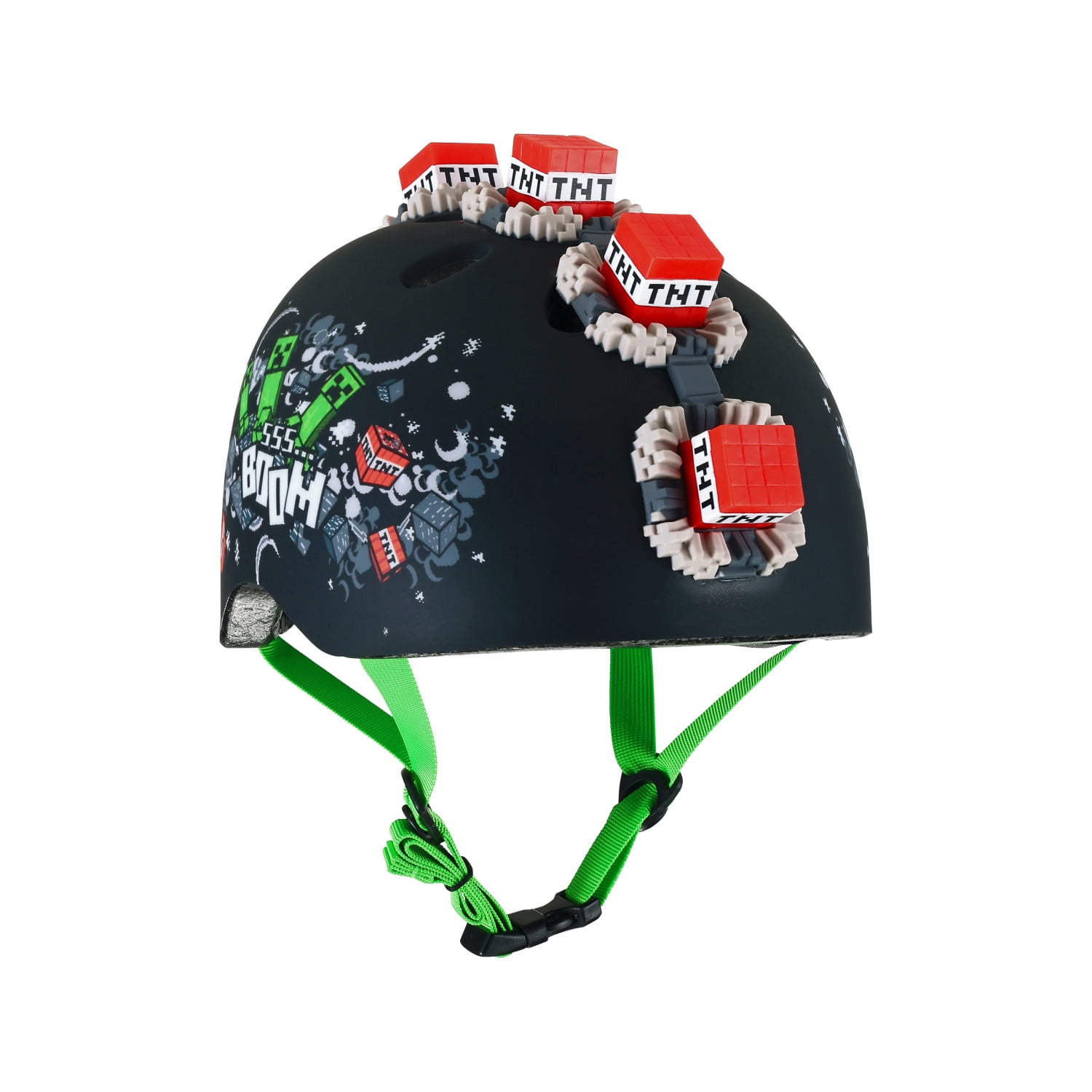 Minecraft Creeper Explosion Bike Helmet for Kids, 3D Minecraft Helmet, Kids Ages 5+