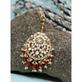 thumbnail image 2 of Gold Tone Kundan & Red Pearls Wedding Collection Maang Tikka, 2 of 3