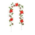 thumbnail image 2 of Eespoir Simulation Flowers Rattan, Wall Hanging Decor, Holly Leaves Red Berries, Christmas Mood Decoration, Artificial Greenery, Seasonal Display(E), 2 of 6