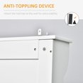 thumbnail image 4 of 3-in-1 Hall Tree with Coat Rack and Storage Bench, Cream White Entryway Organizer with 5 Metal Hooks and Hinged Seat, MDF Wood Bench for Hallway, Mudroom or Laundry Room, 4 of 7