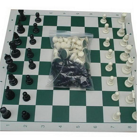Virtual Warehouse 16 White Chess Pieces, 16 Black Chess Pieces Plastic Chess Set No Color King 64MM "Weight About 145g" <Unbranded>