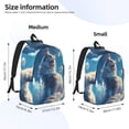 thumbnail image 2 of Yiaed Clear Sky Blue Cat Print Print Laptop Backpack Travel Canvas Backpack Vintage Aesthetic Backpack for School Knapsack Backpack Backpack for School-Small, 2 of 5