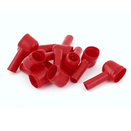 Unique Bargains 10Pcs Angle Type Battery Terminal Insulating Protector Covers Red 13mmx7mm price history on PriceWatchPro