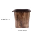 thumbnail image 2 of WASHWEPE 1Ud Bote De Basura Plástico Marrón Con De Madera Para Uso En El Hogar, 2 of 6
