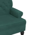 thumbnail image 4 of vidaXL Bench with Backrest Dark Green 119.5x64.5x75 cm Velvet, 4 of 5
