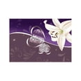 thumbnail image 3 of Tiptophomedecor Floral Wallpaper Wall Mural - Lily In Shades Of Violet, 3 of 4