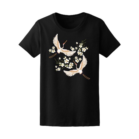 Colorful Floral Sakura Flowers Tee Women's -Image by Shutterstock