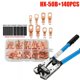 thumbnail image 1 of Kit de cortador de cables y engarzadora de terminales de cable de batería, matrices giratorias hexagonales con agarre cómodo para aplicaciones industriales y comerciales, 1 of 5