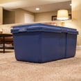thumbnail image 3 of Hefty HI-RISE 28 Gallon Large Latching Storage Bin, Plastic Latched Storage Container with HI-RISE Lid, Blue, 3 of 11