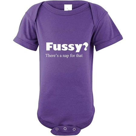 

Fussy There s A Nap For That Infant Toddler Baby Cotton Bodysuit One Piece Purple 12 Months