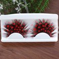 thumbnail image 3 of Happydeer 1 Pair 3D Colorful Fake Lashes Soft Fluffy Artificial Colored Feather Eyelashes Extension Halloween Cosplay Makeup Fake Eyelashes Party Makeup Supplies, 3 of 13
