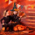 thumbnail image 3 of Decoración de Halloween: Escoba Voladora y Sombrero de Bruja, Accesorios de Maquillaje para Disfraz | Set de Escobas Desmontables para Festival de Fantasmas | Plástico + Hilo de Red | Crea Ambiente p, 3 of 7