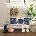 thumbnail image 5 of Fall Pillow Covers 20 x 20 Inch Blue Pumpkins Throw Pillow Covers for Farmhouse Autumn Cushion Covers Thanksgiving Pillow Case for Indoor Home Bedroom Sofa Decor, 5 of 6