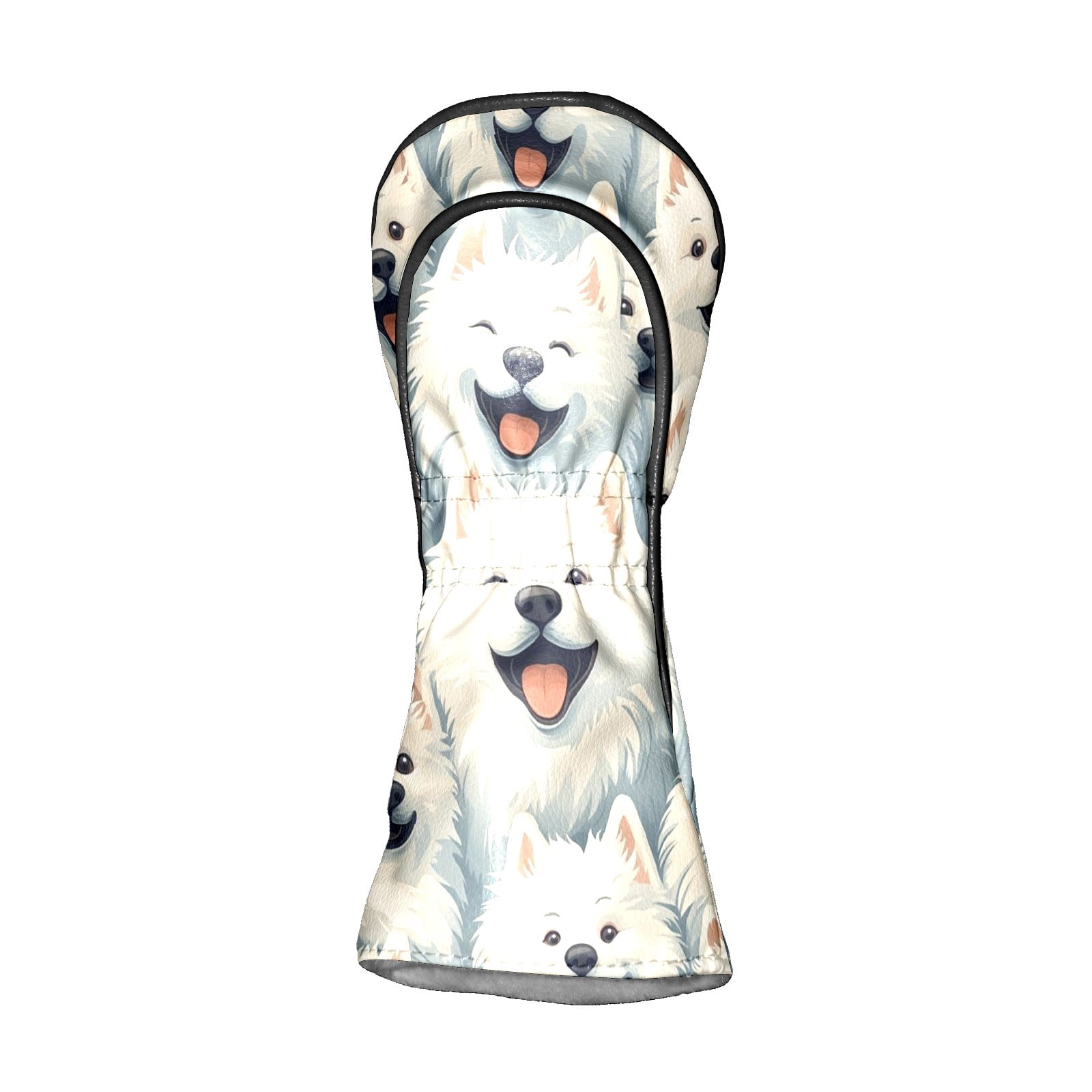Golf Club Head Covers - Funny Cute Animal Dog Design, PU Leather, Waterproof, Fits Fairway Woods/Hybrid, Unisex, Fits Most Brands