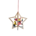 thumbnail image 2 of Colgantes de madera navideños 3D Adornos colgantes de madera navideños multiusos para Estrella, 2 of 7