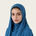 thumbnail image 5 of VISALY Instant One Piece Hijab for Women Breathable Muslim Head Scarf Soft Stretchy Prayer Hijab Lightweight Full Coverage Hijab Scarf Casual Hijab Shawl Wrap Undercap Head Wraps Navyone Size, 5 of 5