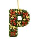 thumbnail image 1 of Adornos navideños artesanales decorativos para el árbol, monogramas decorativos acrílicos 2D con gorro de Papá Noel, 26 letras, adornos navideños colgantes para manualidades, decoración navideña para, 1 of 5