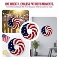 thumbnail image 3 of July 4th Patriotic Americana Wreath, Handcrafted Memorial Day Wreath & Festival Garland Decoration for Front Door Wall Home Decor (Blue), 3 of 5