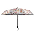thumbnail image 2 of Flowers and Ladybirds Compact Sun Umbrella Windproof Travel Umbrellas for Rain Strong Portable UV Protection, 2 of 8