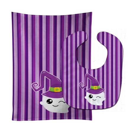 Halloween Ghost Witch Baby Bib and Burp Cloth