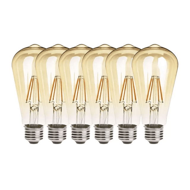 6 Bombillas Led 6w luz Calida-2700k