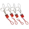 thumbnail image 3 of ColoMX 4 Uds llavero de acero inoxidable bolsa llavero bolsas de sangre colgante llavero decoración colgante, 3 of 7
