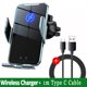 thumbnail image 1 of Cargador inalámbrico magnético de 100W para coche, soporte de teléfono para iPhone 14, 13, 12, Samsung, inducción infrarroja, carga rápida"Blue with cable" Fivean Soporte para teléfono de coche, 1 of 2