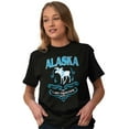 thumbnail image 5 of Alaska Last Frontier Feminine Moose Women's Graphic T Shirt Tees Brisco Brands S, 5 of 5