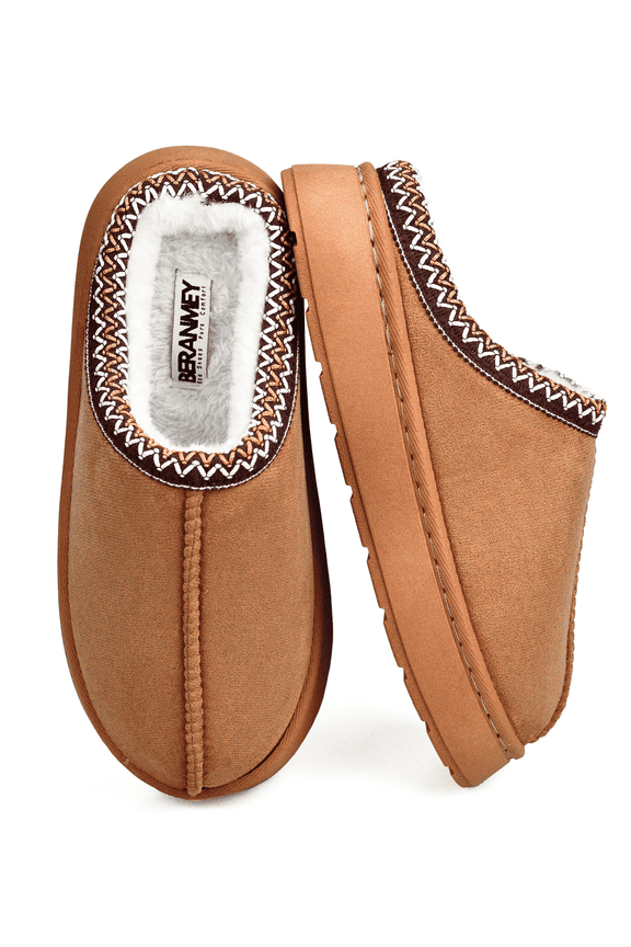 Cozy Platform Fuzzy Slippers for Women and Men Short Ankle Slippers with Anti-Slip Sole Lined with Warm Furry Perfect for Indoor & Outdoor Use