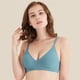 thumbnail image 2 of Sujetador de mujer con escote en V profundo - Sujetador push up de spandex y nailon con copa 3/4 para uso diario/deportivo, 2 of 6
