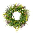 thumbnail image 3 of perfeclan Front Door Spring Wreath Artificial Wreath Simple Fashion Hanging Flower Wreath for Garden Celebration Patio Diameter 40CM, 3 of 9