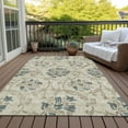 thumbnail image 6 of Addison Rugs Chantille Indoor/Outdoor Traditional Floral Beige Washable Rectangle Rug, 3' x 5', 6 of 6